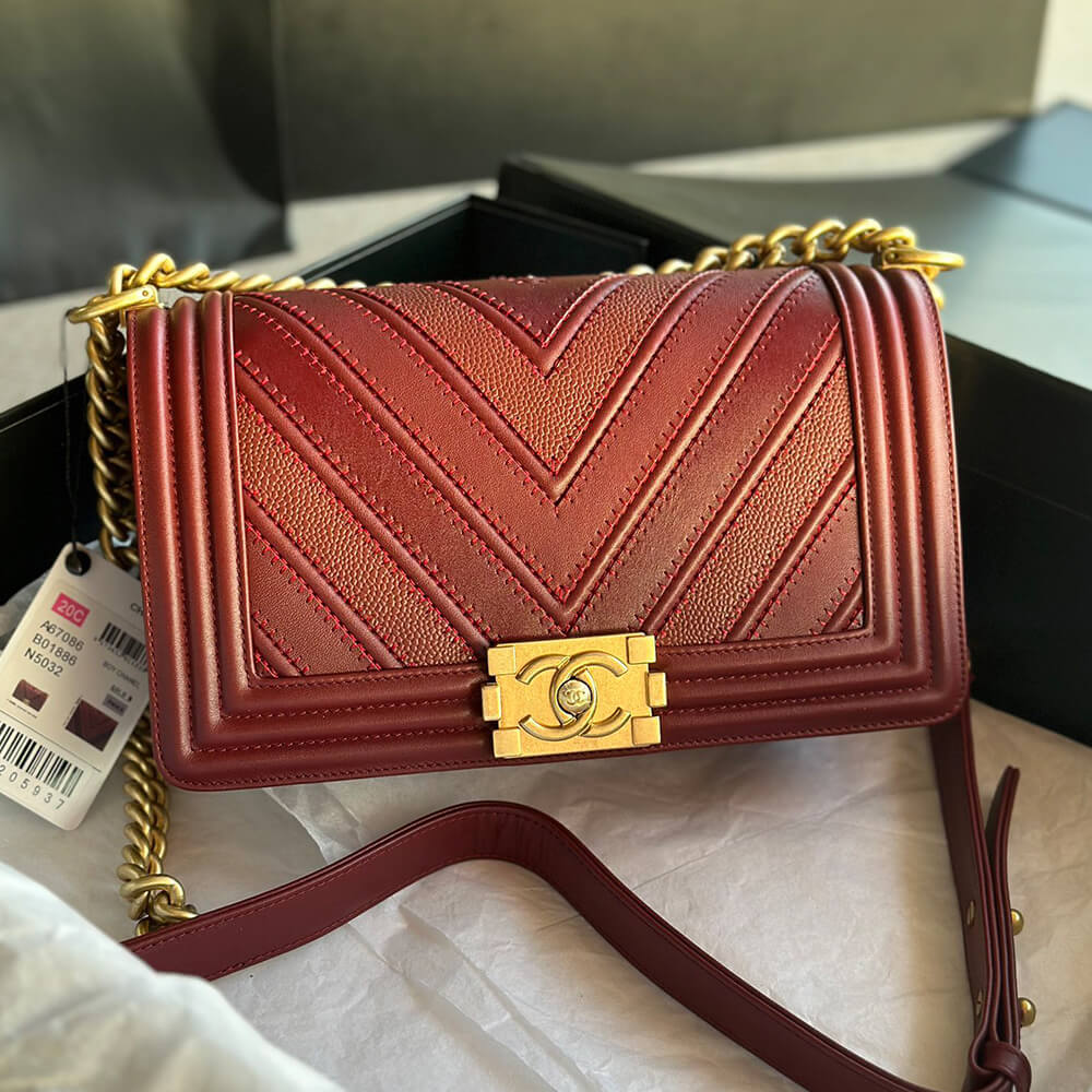 Chevron Boy Chanel Handbag